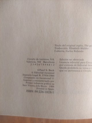 Libro,La buena tierra