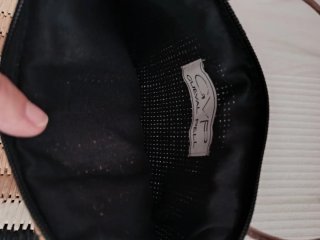 Bolso de rafia con rayas