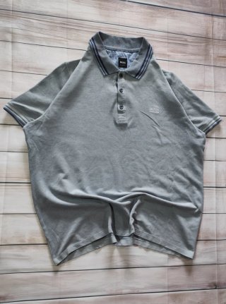 Polo Manga Corta HUGO BOSS Gris Hombre Casual L