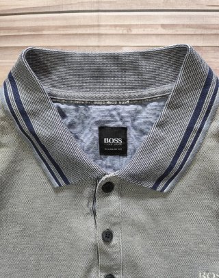 Polo Manga Corta HUGO BOSS Gris Hombre Casual L