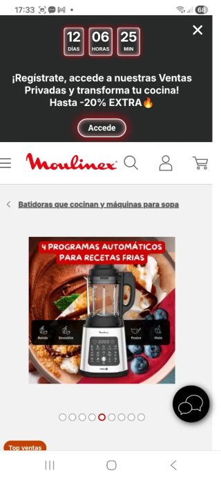 Batidora Robot Cocina Perfectmix Cook Moulinex