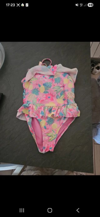 Costume da bagno bambina fantasia floreale 2-3 ann