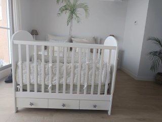 Cuna IKEA GONATT madera blanca 60x120 cm