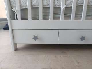 Cuna IKEA GONATT madera blanca 60x120 cm