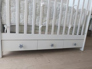 Cuna IKEA GONATT madera blanca 60x120 cm