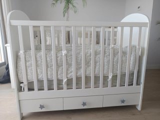 Cuna IKEA GONATT madera blanca 60x120 cm
