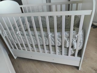 Cuna IKEA GONATT madera blanca 60x120 cm