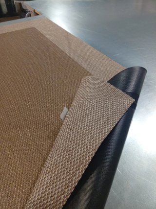 Alfombra vinilo trenzado beige 140x227