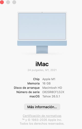 iMac 24 M1 16GB RAM 1TB SSD Azul