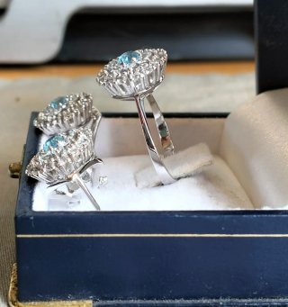 Conjunto Vintage Anillo y Pendientes