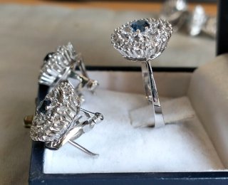 Conjunto Vintage Anillo y Pendientes