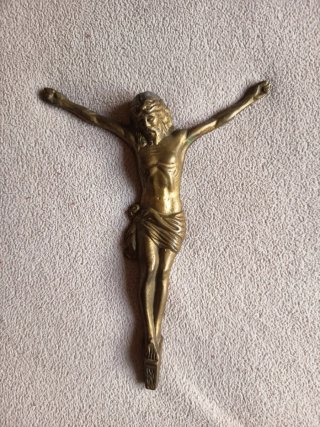 Figura Jesús Crucificado Bronce