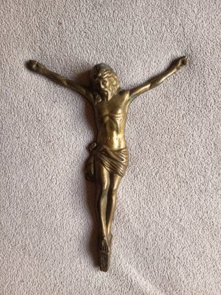 Figura Jesús Crucificado Bronce