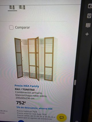 Armario PAX Ikea + puertas de cristal