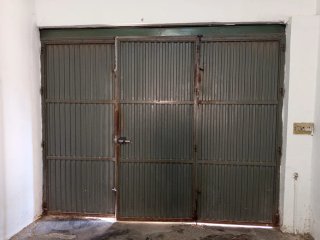 Portón garaje hierro plegable 3 hojas