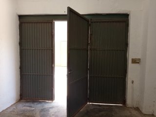 Portón garaje hierro plegable 3 hojas