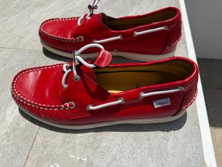 Zapatos náuticos rojos