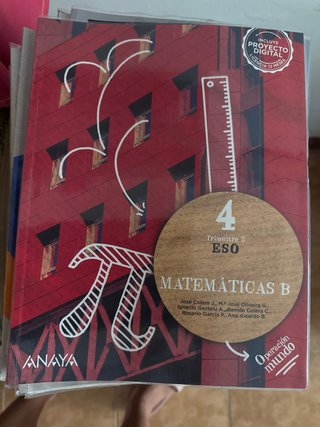 Libros de matemáticas B, 4° ESO Anaya