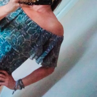 Blusa Bardot Estampada