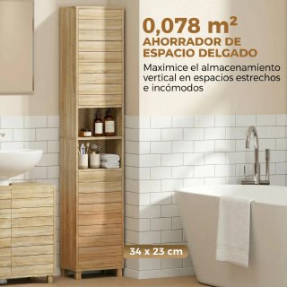 Armario Alto Baño Estantes Ajustables