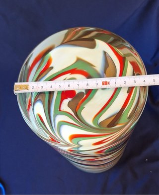 Jarrón cilíndrico cristal de Murano