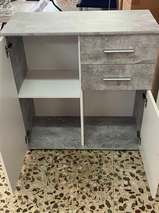 Aparador Nuevo Blanco y Gris en oferta