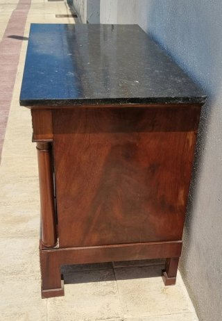 Cómoda Imperio Antigua Madera y Mármol