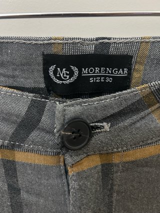 Pantalón de traje a cuadros gris