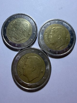 Lote 3 Monedas 2€ Rey Felipe VI España