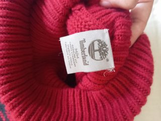 Jersey Lana Timberland Cuadros Rojo y Negro