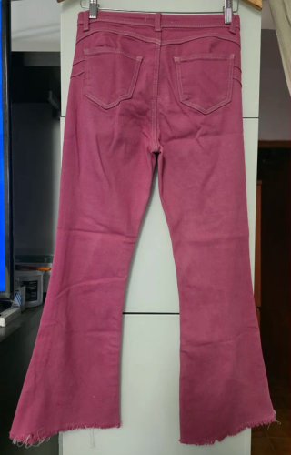 Pantalón vaquero elástico campana