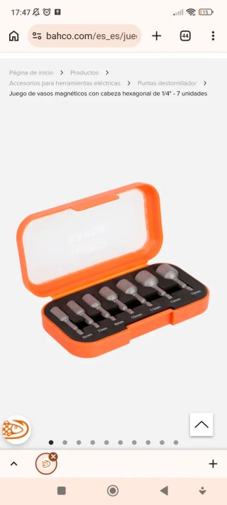 Juego Vasos 1/4 Bahco 6-13mm IMANTADOS