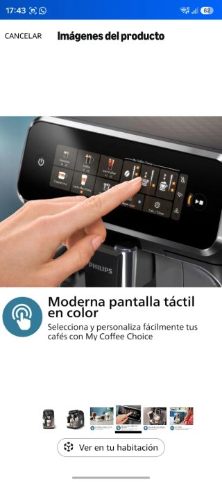 Cafetera Philips Serie 3300