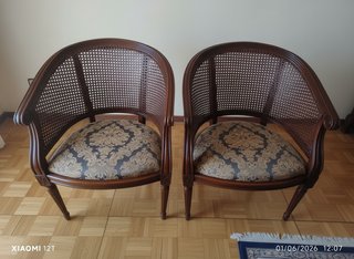 Pareja de butacas de madera