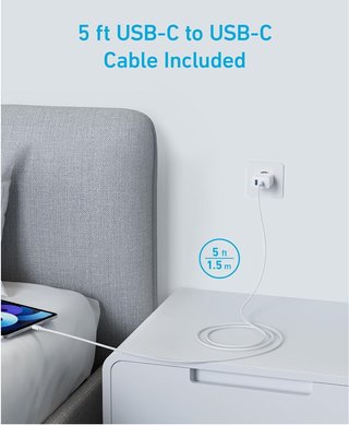 Cargador Anker 20W USB C 2 puertos con cable
