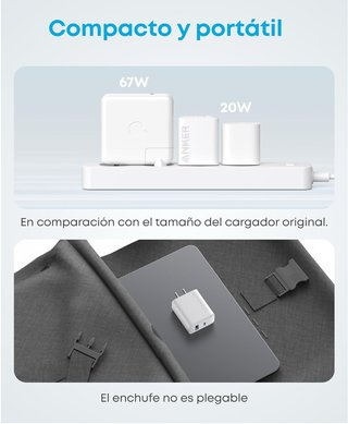 Cargador Anker 20W USB C 2 puertos con cable