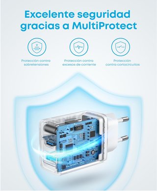 Cargador Anker 20W USB C 2 puertos con cable