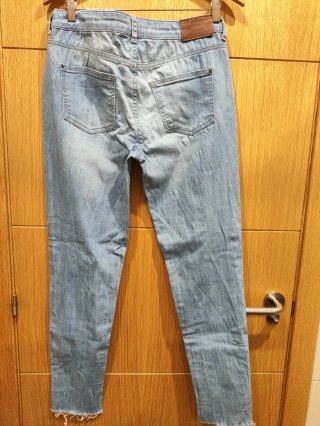 Cortefiel Jeans Rectos Cintura Alta Azul