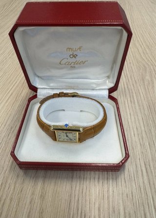 Reloj Cartier Marrón y Dorado