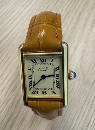 Reloj Cartier Marrón y Dorado