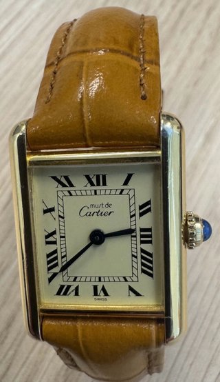 Reloj Cartier Marrón y Dorado