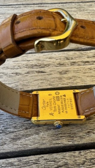 Reloj Cartier Marrón y Dorado