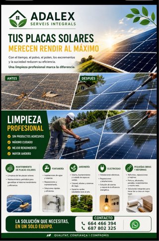 Se hacen mantenimiento de limpieza de placas solar