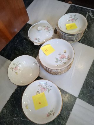 Vajilla Santa Clara Porcelana Flores Rosas
