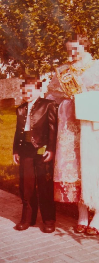Chaqueta fallera niño negra dorada