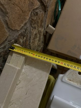 Lavabo Roca con encimera de mármol
