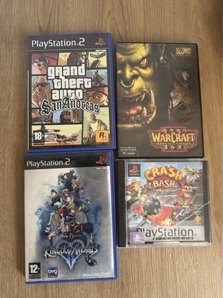 Lote 4 Videojuegos PS1 y PS2