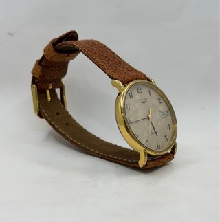 Reloj Longines Cuarzo Dorado y Marrón