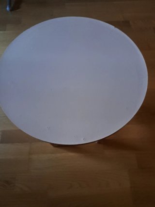 Mesa auxiliar redonda madera y corcho