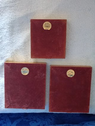 Antico set 3 quadri floreali dorati